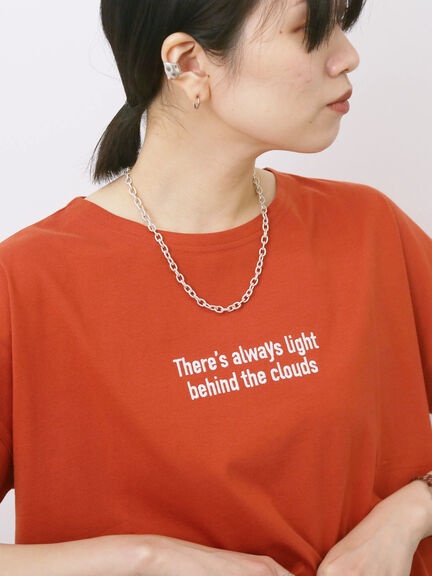 ロゴ刺繍フレンチスリーブTシャツ（オフホワイト/ブラック/オレンジ/ブラウン/ブルー）｜Samansa Mos2 blue（サマンサモスモス ブルー）通販
