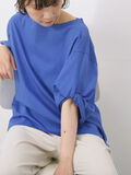 ツイストスリーブTシャツ（ブルー）｜Samansa Mos2 blue（サマンサモスモス ブルー）通販