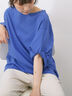 ツイストスリーブTシャツ（ブルー）｜Samansa Mos2 blue（サマンサモスモス ブルー）通販