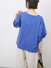 ツイストスリーブTシャツ（オフホワイト/ブラック/ブルー）｜Samansa Mos2 blue（サマンサモスモス ブルー）通販