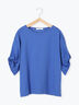 ツイストスリーブTシャツ（オフホワイト/ブラック/ブルー）｜Samansa Mos2 blue（サマンサモスモス ブルー）通販
