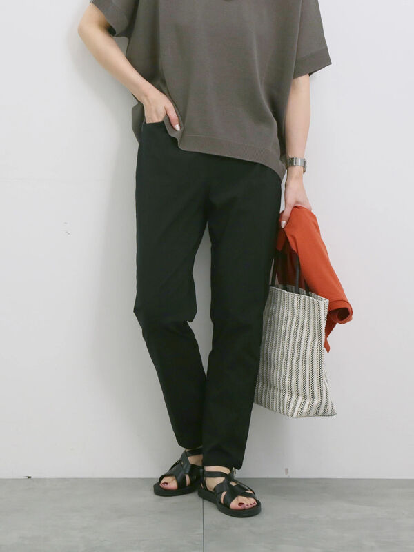 【接触冷感】ストレッチパンツ（ブラック）｜Samansa Mos2 blue（サマンサモスモス ブルー）通販