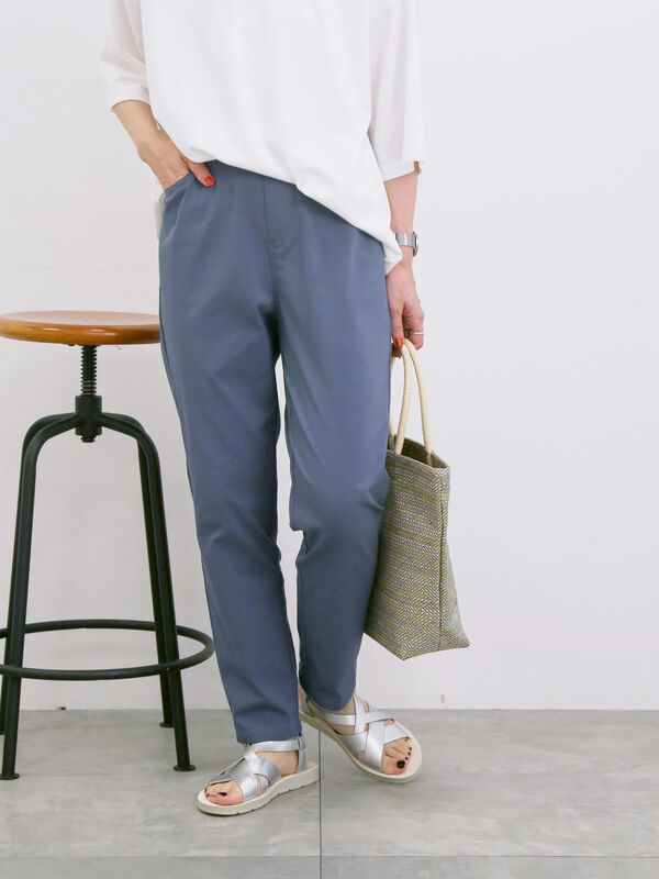 【接触冷感】ストレッチパンツ（ブルー）｜Samansa Mos2 blue（サマンサモスモス ブルー）通販