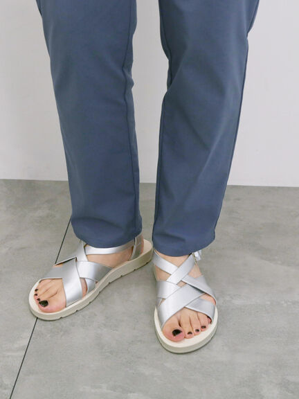 【接触冷感】ストレッチパンツ（ブラック/グリーン/ブルー）｜Samansa Mos2 blue（サマンサモスモス ブルー）通販