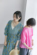 【Made in India】シフリーブラウス（オフホワイト/ブラック/ピンク）｜Samansa Mos2 blue（サマンサモスモス ブルー）通販