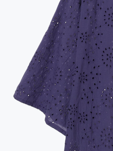 【Made in India】タッセル付ギャザーレースブラウス（オフホワイト/ブラック/パープル）｜Samansa Mos2 blue（サマンサモスモス ブルー）通販