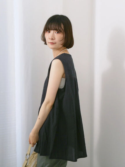 【Made in India】ノースリーブレースブラウス（オフホワイト/チャコールグレー/イエロー）｜Samansa Mos2 blue（サマンサモスモス ブルー）通販