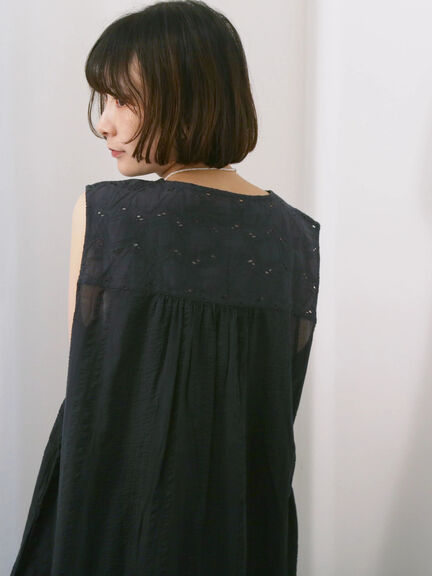 【Made in India】ノースリーブレースブラウス（オフホワイト/チャコールグレー/イエロー）｜Samansa Mos2 blue（サマンサモスモス ブルー）通販