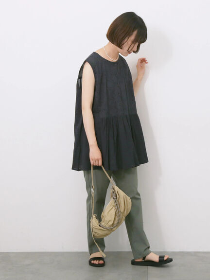 【Made in India】ノースリーブレースブラウス（オフホワイト/チャコールグレー/イエロー）｜Samansa Mos2 blue（サマンサモスモス ブルー）通販