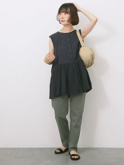 【Made in India】ノースリーブレースブラウス（オフホワイト/チャコールグレー/イエロー）｜Samansa Mos2 blue（サマンサモスモス ブルー）通販