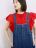 【Made in India】フリル袖レースピンタックブラウス（オフホワイト/ブラック/レッド）｜Samansa Mos2 blue（サマンサモスモス ブルー）通販