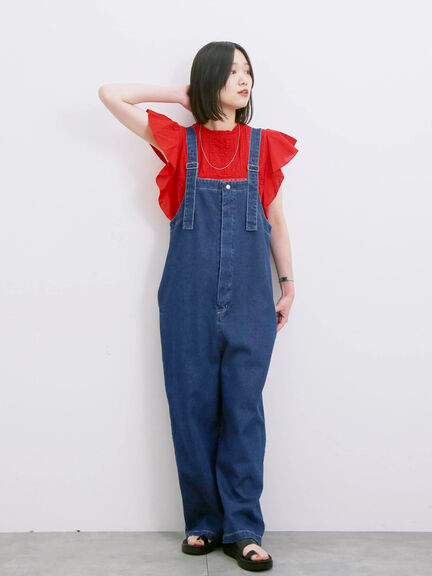 【Made in India】フリル袖レースピンタックブラウス（オフホワイト/ブラック/レッド）｜Samansa Mos2 blue（サマンサモスモス ブルー）通販