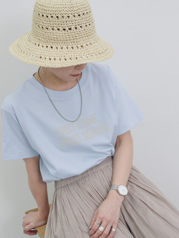編み柄ぺーパーハット（キナリ）｜Samansa Mos2 blue（サマンサモスモス ブルー）通販