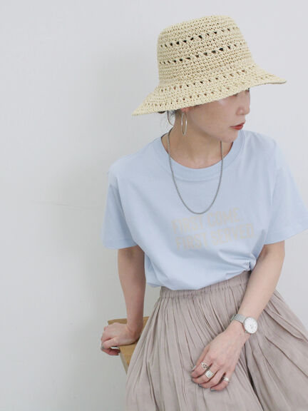 編み柄ぺーパーハット（ベージュ/キナリ）｜Samansa Mos2 blue（サマンサモスモス ブルー）通販