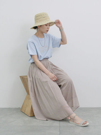 編み柄ぺーパーハット（ベージュ/キナリ）｜Samansa Mos2 blue（サマンサモスモス ブルー）通販