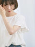【USAコットン】フリルTシャツ（オフホワイト）｜Samansa Mos2 blue（サマンサモスモス ブルー）通販