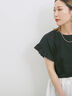 【USAコットン】フリルTシャツ（オフホワイト/ブラック/グリーン）｜Samansa Mos2 blue（サマンサモスモス ブルー）通販