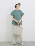 【USAコットン】フリルTシャツ（オフホワイト/ブラック/グリーン）｜Samansa Mos2 blue（サマンサモスモス ブルー）通販