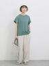 【USAコットン】フリルTシャツ（オフホワイト/ブラック/グリーン）｜Samansa Mos2 blue（サマンサモスモス ブルー）通販