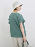 【USAコットン】フリルTシャツ（オフホワイト/ブラック/グリーン）｜Samansa Mos2 blue（サマンサモスモス ブルー）通販