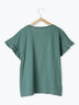 【USAコットン】フリルTシャツ（オフホワイト/ブラック/グリーン）｜Samansa Mos2 blue（サマンサモスモス ブルー）通販