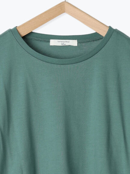 【USAコットン】フリルTシャツ（オフホワイト/ブラック/グリーン）｜Samansa Mos2 blue（サマンサモスモス ブルー）通販