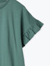 【USAコットン】フリルTシャツ（オフホワイト/ブラック/グリーン）｜Samansa Mos2 blue（サマンサモスモス ブルー）通販