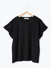 【USAコットン】フリルTシャツ（オフホワイト/ブラック/グリーン）｜Samansa Mos2 blue（サマンサモスモス ブルー）通販