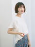 【USAコットン】フリルTシャツ（オフホワイト/ブラック/グリーン）｜Samansa Mos2 blue（サマンサモスモス ブルー）通販