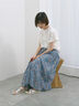 【USAコットン】フリルTシャツ（オフホワイト/ブラック/グリーン）｜Samansa Mos2 blue（サマンサモスモス ブルー）通販