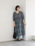 【Made in India】花柄ワンピース（チャコールグレー）｜Samansa Mos2 blue（サマンサモスモス ブルー）通販