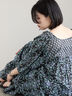 【Made in India】花柄ワンピース（チャコールグレー/ブルー/キナリ）｜Samansa Mos2 blue（サマンサモスモス ブルー）通販