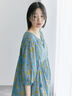 【Made in India】花柄ワンピース（チャコールグレー/ブルー/キナリ）｜Samansa Mos2 blue（サマンサモスモス ブルー）通販