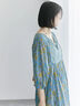 【Made in India】花柄ワンピース（チャコールグレー/ブルー/キナリ）｜Samansa Mos2 blue（サマンサモスモス ブルー）通販