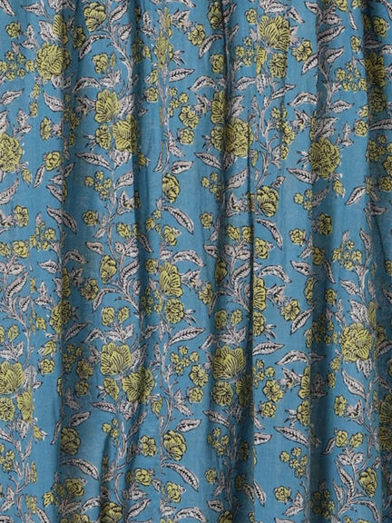 【Made in India】花柄ワンピース（チャコールグレー/ブルー/キナリ）｜Samansa Mos2 blue（サマンサモスモス ブルー）通販