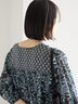 【Made in India】花柄ワンピース（チャコールグレー/ブルー/キナリ）｜Samansa Mos2 blue（サマンサモスモス ブルー）通販