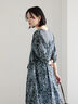 【Made in India】花柄ワンピース（チャコールグレー/ブルー/キナリ）｜Samansa Mos2 blue（サマンサモスモス ブルー）通販