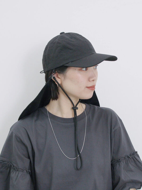 【接触冷感】ネックカバー付キャップ（ブラック/ベージュ/キャメル）｜Samansa Mos2 blue（サマンサモスモス ブルー）通販