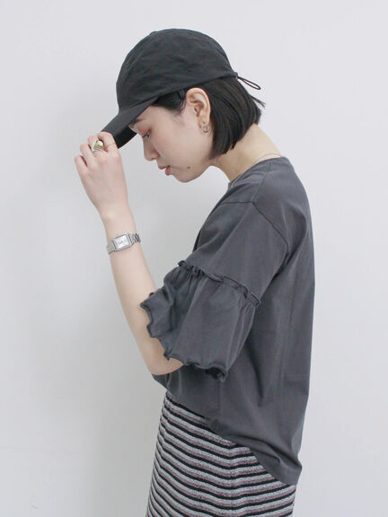 【接触冷感】ネックカバー付キャップ（ブラック/ベージュ/キャメル）｜Samansa Mos2 blue（サマンサモスモス ブルー）通販