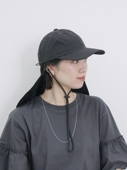 【接触冷感】ネックカバー付キャップ（ブラック/ベージュ/キャメル）｜Samansa Mos2 blue（サマンサモスモス ブルー）通販
