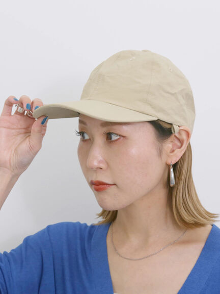 【接触冷感】ネックカバー付キャップ（ブラック/ベージュ/キャメル）｜Samansa Mos2 blue（サマンサモスモス ブルー）通販