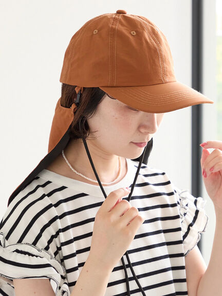 【接触冷感】ネックカバー付キャップ（ブラック/ベージュ/キャメル）｜Samansa Mos2 blue（サマンサモスモス ブルー）通販