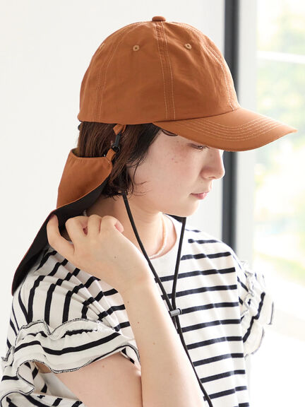 【接触冷感】ネックカバー付キャップ（ブラック/ベージュ/キャメル）｜Samansa Mos2 blue（サマンサモスモス ブルー）通販