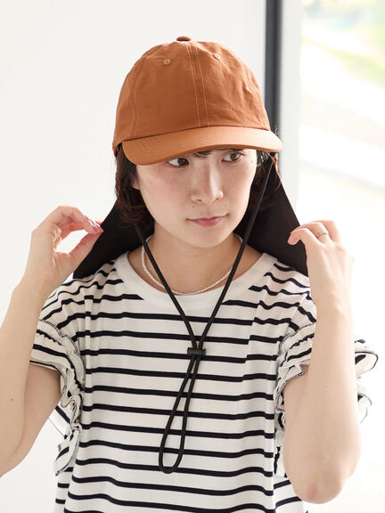 【接触冷感】ネックカバー付キャップ（ブラック/ベージュ/キャメル）｜Samansa Mos2 blue（サマンサモスモス ブルー）通販