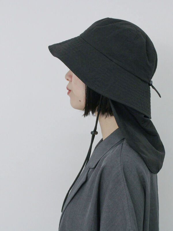 【接触冷感】ネックカバー付バケットハット（ブラック）｜Samansa Mos2 blue（サマンサモスモス ブルー）通販