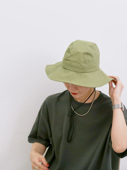 【UVカット・撥水加工】クラウン切替ハット（ブラック/カーキ/キナリ）｜Samansa Mos2 blue（サマンサモスモス ブルー）通販