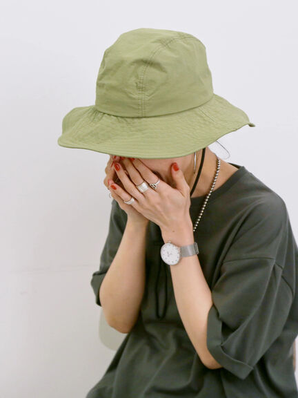 【UVカット・撥水加工】クラウン切替ハット（ブラック/カーキ/キナリ）｜Samansa Mos2 blue（サマンサモスモス ブルー）通販