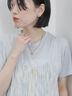 ラメTシャツ（サックスブルー/キナリ/ＴＯＰグレー）｜Samansa Mos2 blue（サマンサモスモス ブルー）通販