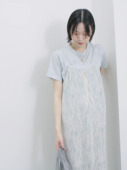 ラメTシャツ（サックスブルー/キナリ/ＴＯＰグレー）｜Samansa Mos2 blue（サマンサモスモス ブルー）通販