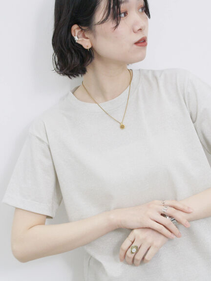 ラメTシャツ（サックスブルー/キナリ/ＴＯＰグレー）｜Samansa Mos2 blue（サマンサモスモス ブルー）通販
